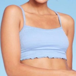 Women's Textured Cami Tank Bikini Top